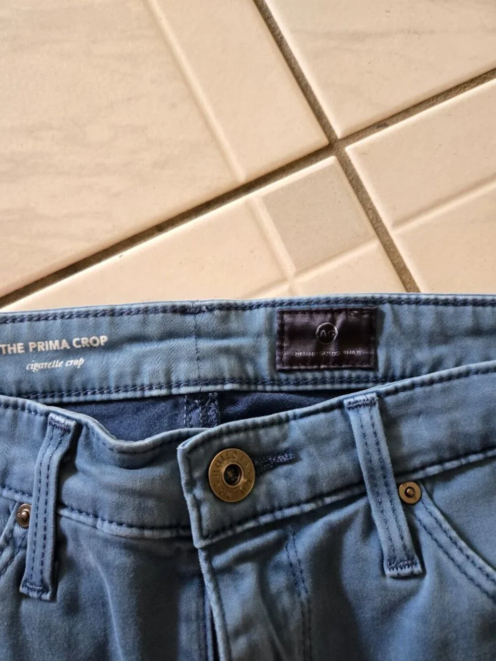 Adriano Goldschmied Prima Cigarette Crop Jeans Blue Twill 26